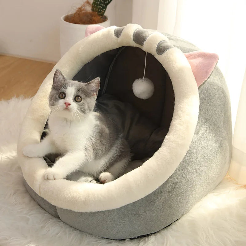 Self-Warming Pet Tent Cave Bed