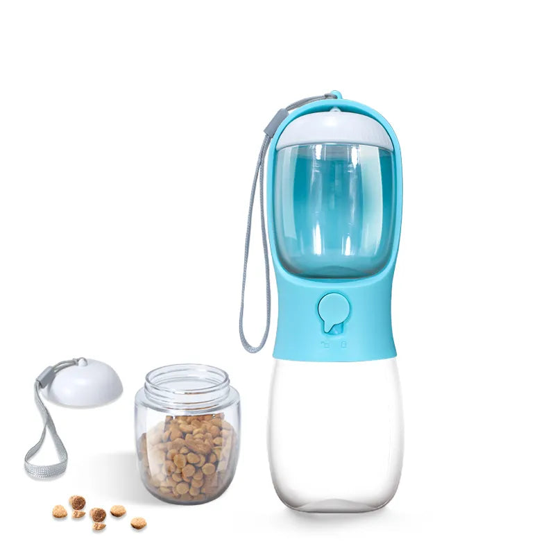 2-in-1 Portable Pet Water Bottle and Food Dispenser