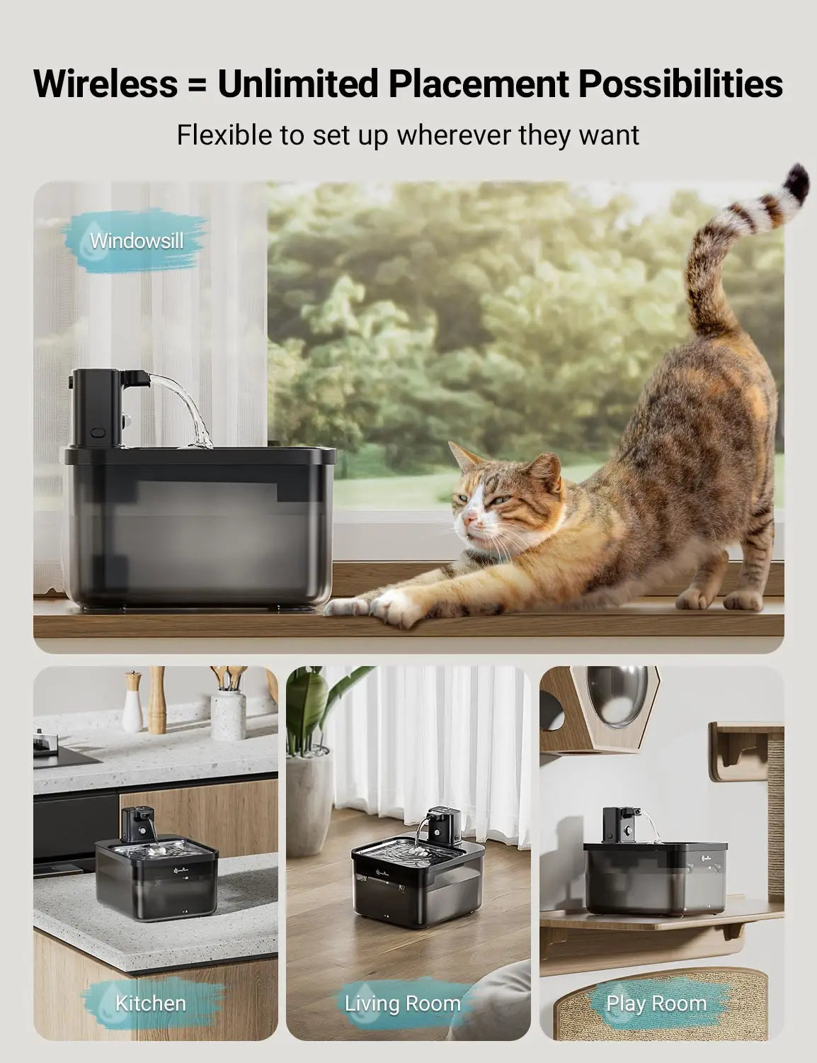 Automatic Stainless Steel Cat Water Fountain