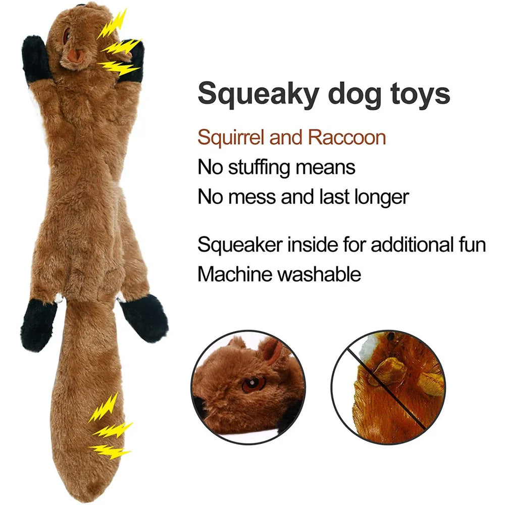 Stuffing-Free Plush Squeaky Dog Toy