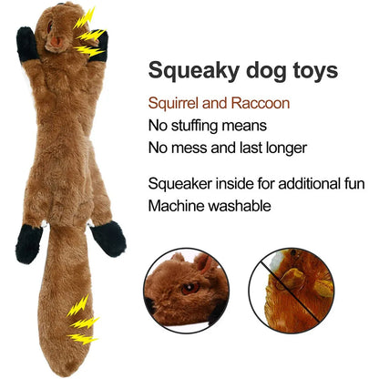 Stuffing-Free Plush Squeaky Dog Toy