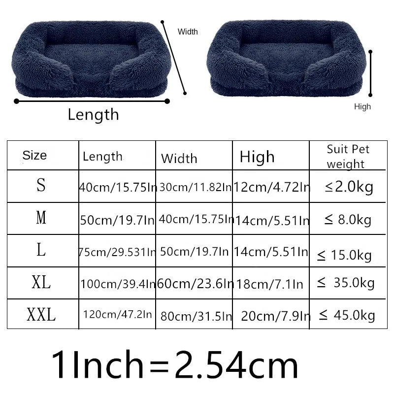 Luxury Winter Warm Large Dog Sofa Bed