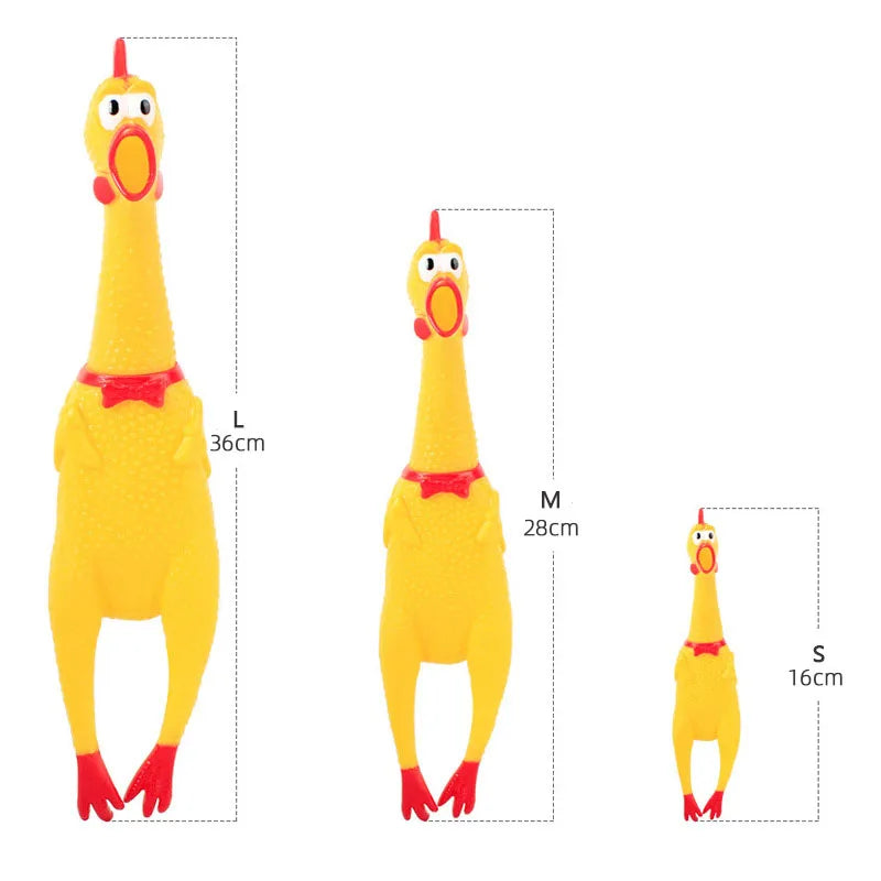 Durable Squeaking Chicken Dog Toy