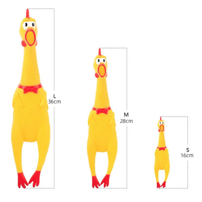 Durable Squeaking Chicken Dog Toy