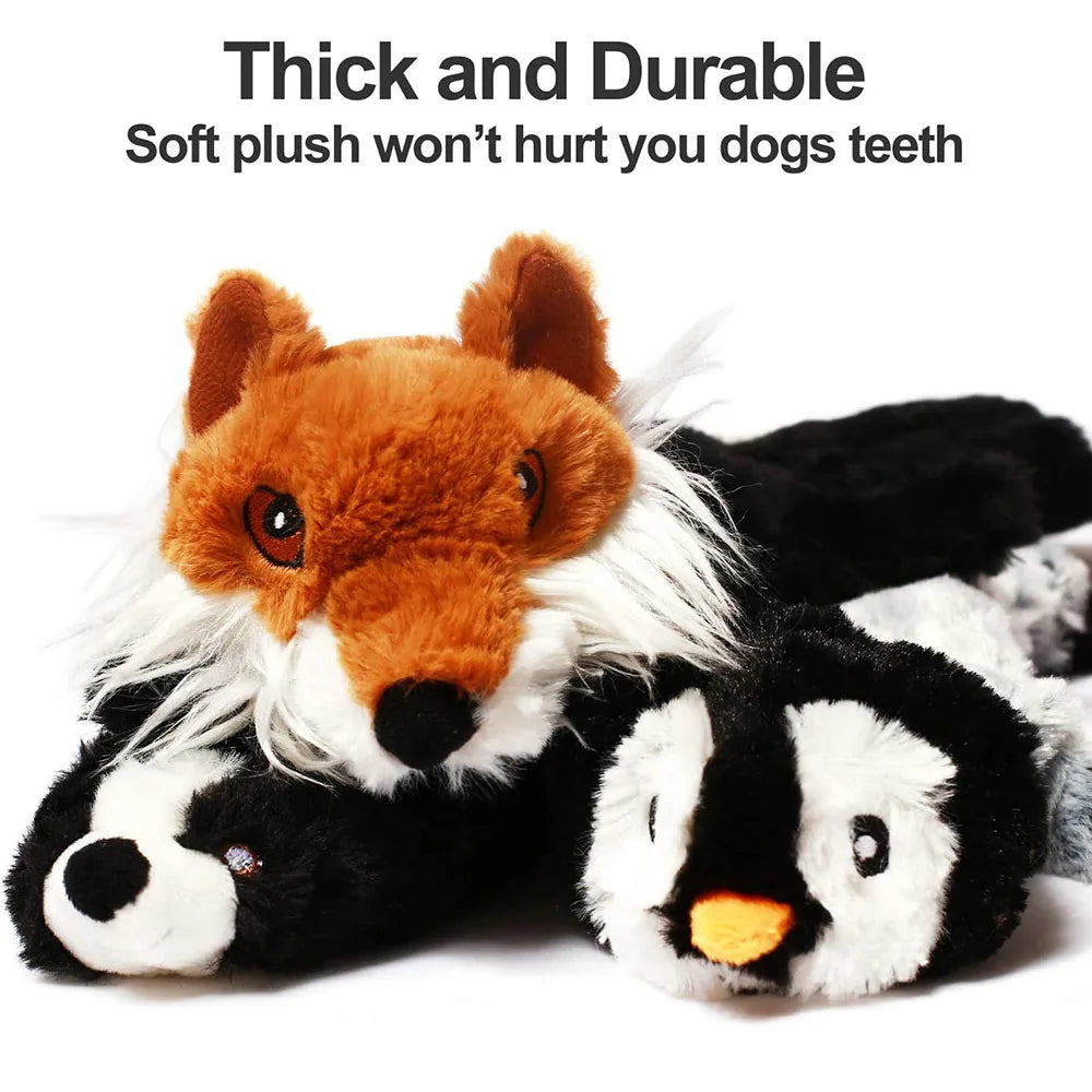 Stuffing-Free Plush Squeaky Dog Toy