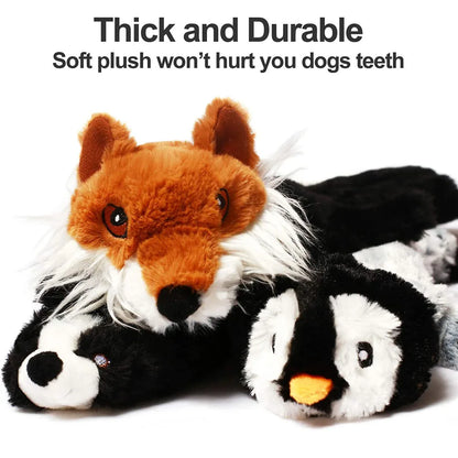 Stuffing-Free Plush Squeaky Dog Toy