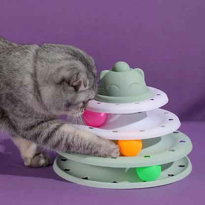 Cat Toy Tower with Roller Balls