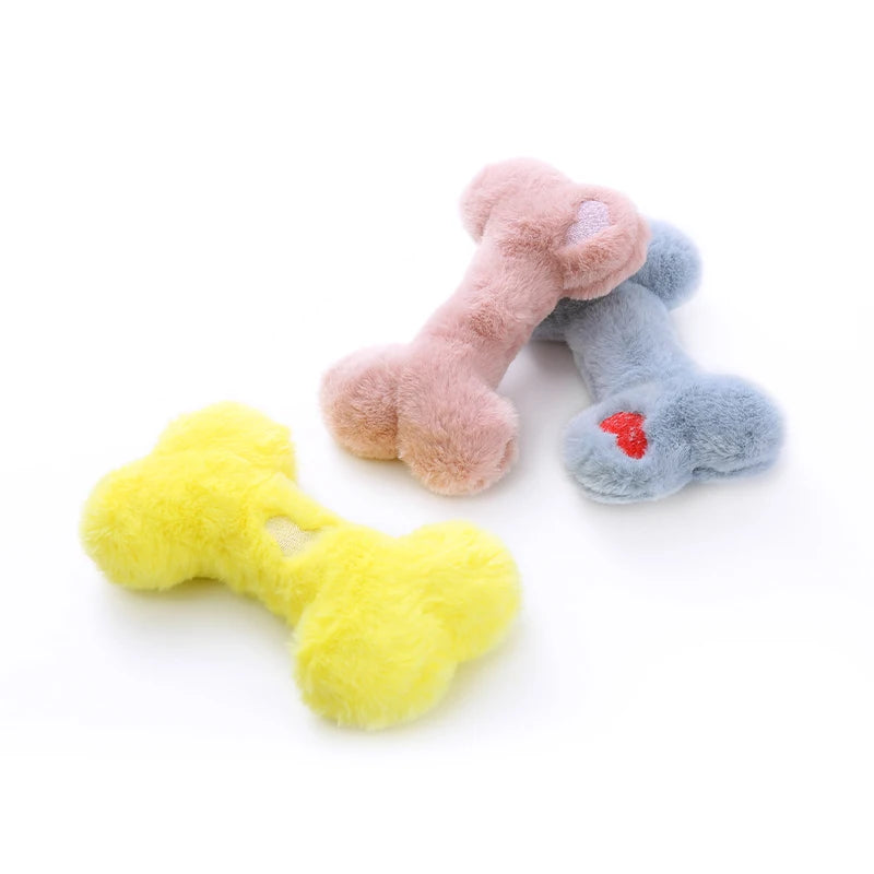 Cute Plush Bone Dog Toy with BB Sound