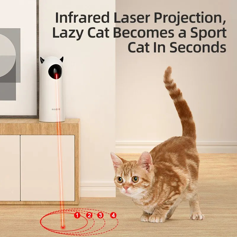 Automatic Interactive Cat Toy with LED Laser