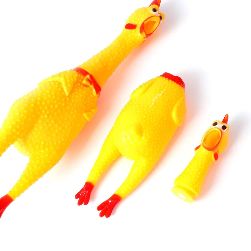 Durable Squeaking Chicken Dog Toy