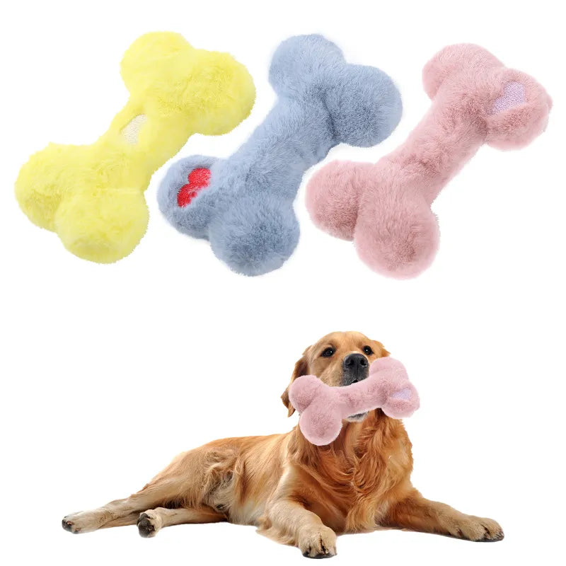 Cute Plush Bone Dog Toy with BB Sound